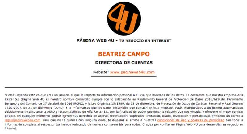 cláusulas legales en los mails cláusulas legales en los mails